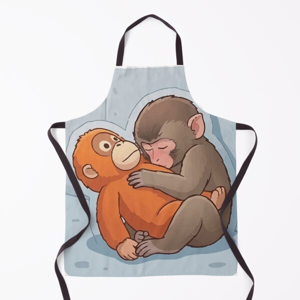 Item preview, Viral Monkey Sleeping with Orangutan Plushie Wholesome Meme designed and sold by PixelWaveBD.