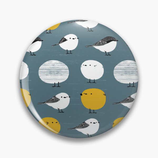 Item preview, Minimalist White Birds and Yellow Moons designed and sold by Piotrek0001.