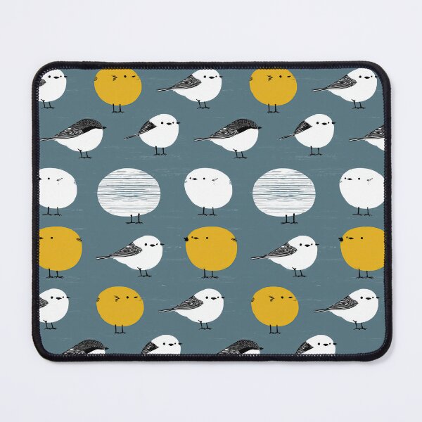 Item preview, Minimalist White Birds and Yellow Moons designed and sold by Piotrek0001.