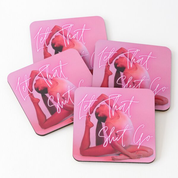 Item preview, Let That Sh*t Go Neon Pink Yoga Design designed and sold by StSDigs.