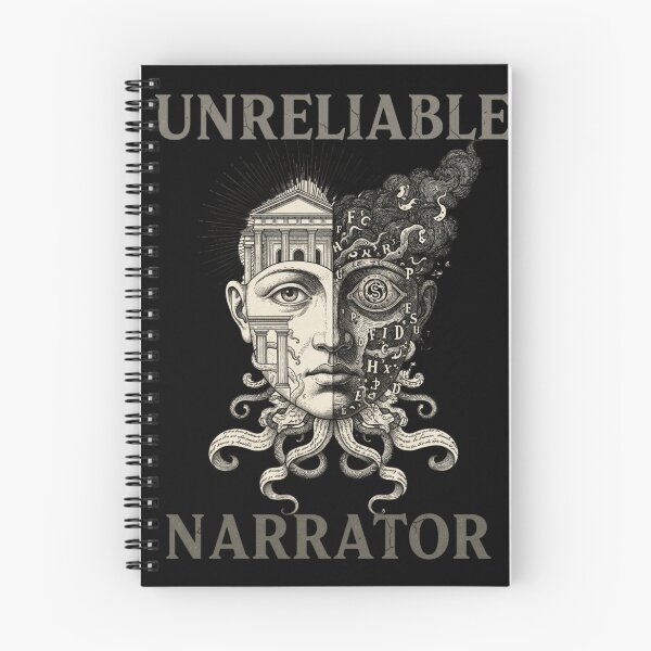 Item preview, The Unreliable Narrator - Vintage Woodcut Literary Art designed and sold by The Arcane Archives.
