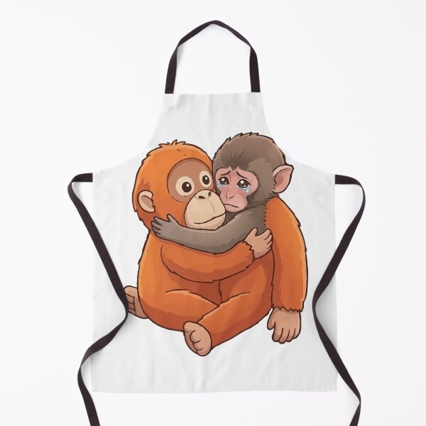 Item preview, Viral Crying Monkey Hugging Orangutan Sad Meme Illustration designed and sold by PixelWaveBD.