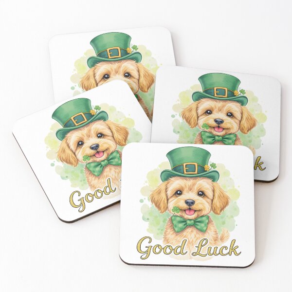 Item preview, St. Patrick’s Day Schnoodle Puppy designed and sold by Kedspicedesign.
