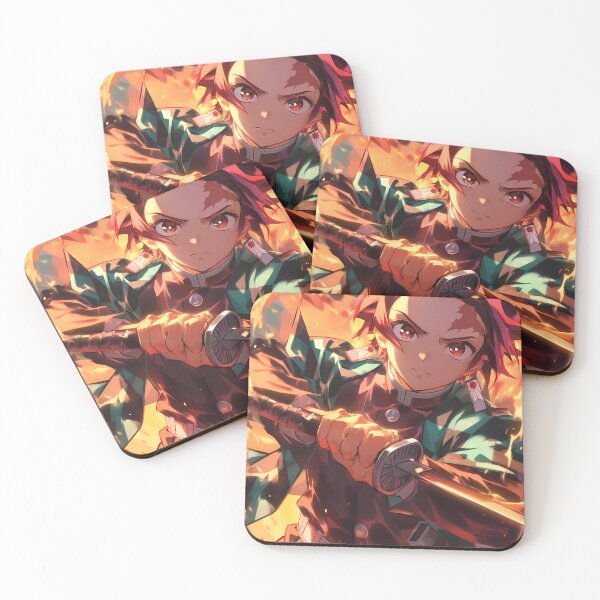 Item preview, Tanjiro Kamado Demon Slayer Fiery Determined Gaze Dramatic Lighting designed and sold by 108Recordings.
