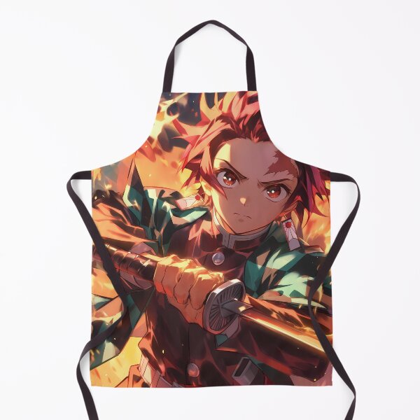 Item preview, Tanjiro Kamado Demon Slayer Fiery Determined Gaze Dramatic Lighting designed and sold by 108Recordings.