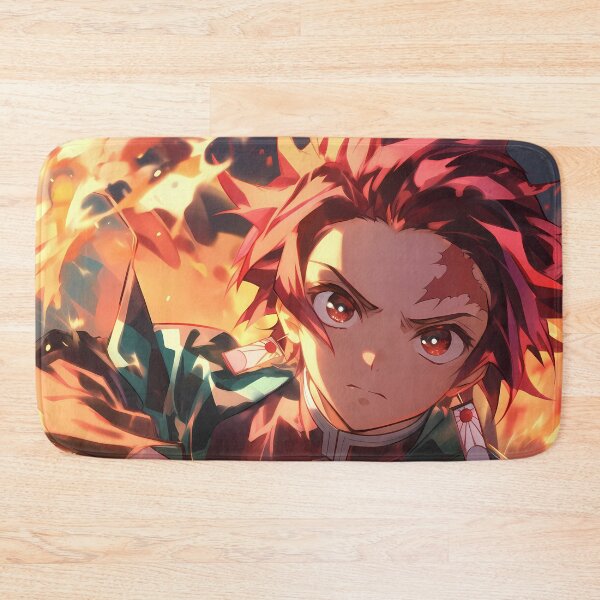 Item preview, Tanjiro Kamado Demon Slayer Fiery Determined Gaze Dramatic Lighting designed and sold by 108Recordings.