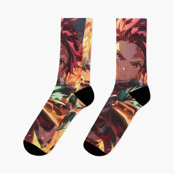 Item preview, Tanjiro Kamado Demon Slayer Fiery Determined Gaze Dramatic Lighting designed and sold by 108Recordings.