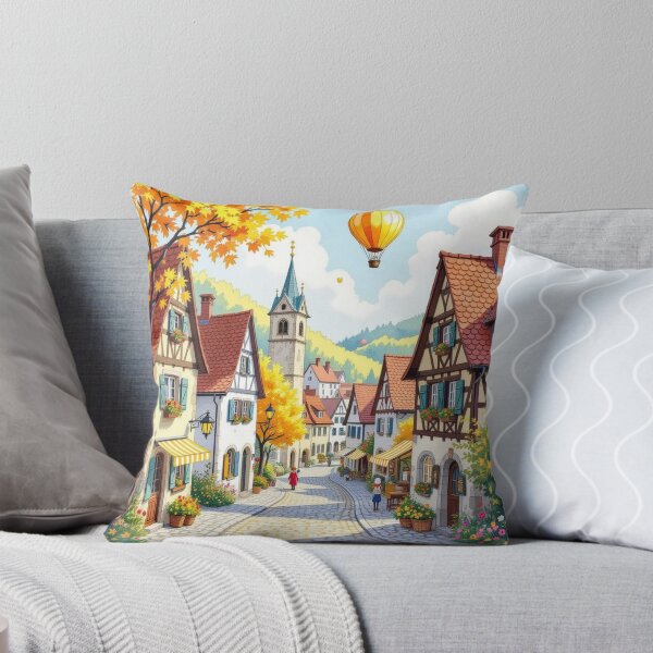 Item preview, Dreamlike Tiny Village Landscape with Autumn Magic and Surreal Miniature Vibes designed and sold by FotoworldEdel.