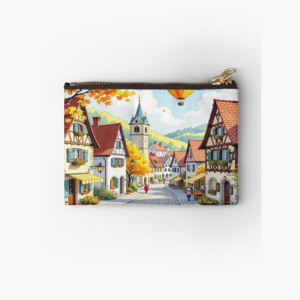 Item preview, Dreamlike Tiny Village Landscape with Autumn Magic and Surreal Miniature Vibes designed and sold by FotoworldEdel.