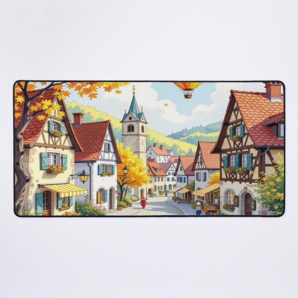 Item preview, Dreamlike Tiny Village Landscape with Autumn Magic and Surreal Miniature Vibes designed and sold by FotoworldEdel.