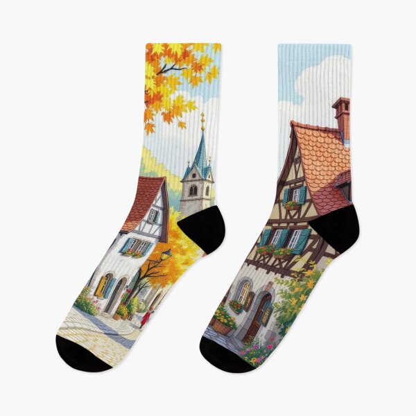 Item preview, Dreamlike Tiny Village Landscape with Autumn Magic and Surreal Miniature Vibes designed and sold by FotoworldEdel.