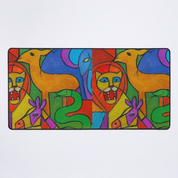 Item preview, Carnival Zoo – Abstract Animal Parade in Bold Color designed and sold by LuxuryApparels.