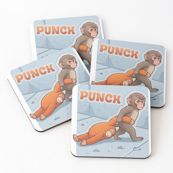 Item preview, Viral Punch Monkey Pulling Orangutan Plushie Funny Meme Art designed and sold by PixelWaveBD.
