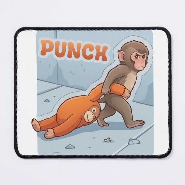 Item preview, Viral Punch Monkey Pulling Orangutan Plushie Funny Meme Art designed and sold by PixelWaveBD.