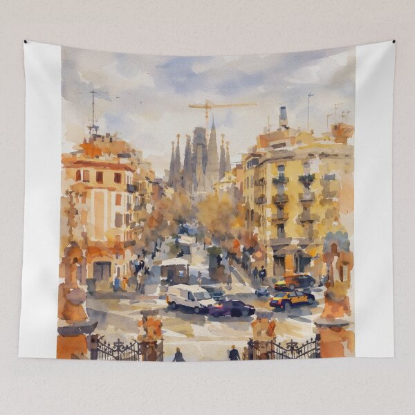 Item preview, Barcelona Street & Sagrada Familia designed and sold by caracatita75.