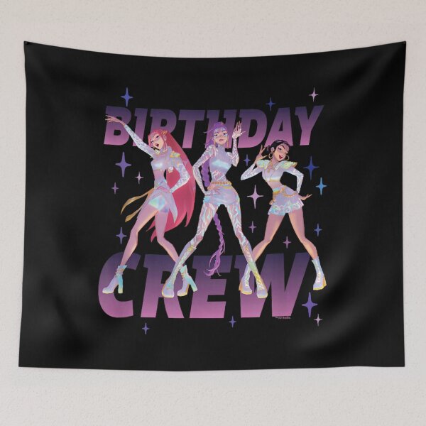 Item preview, Birthday Crew Girl Squad Party Celebration Sparkly Stars Fashion Illustration Graphic designed and sold by ObukiLantara.