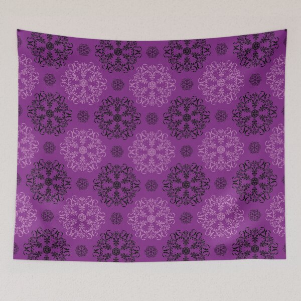 Item preview, Luxury Purple Damask Floral Seamless Pattern designed and sold by PowerAntShop.