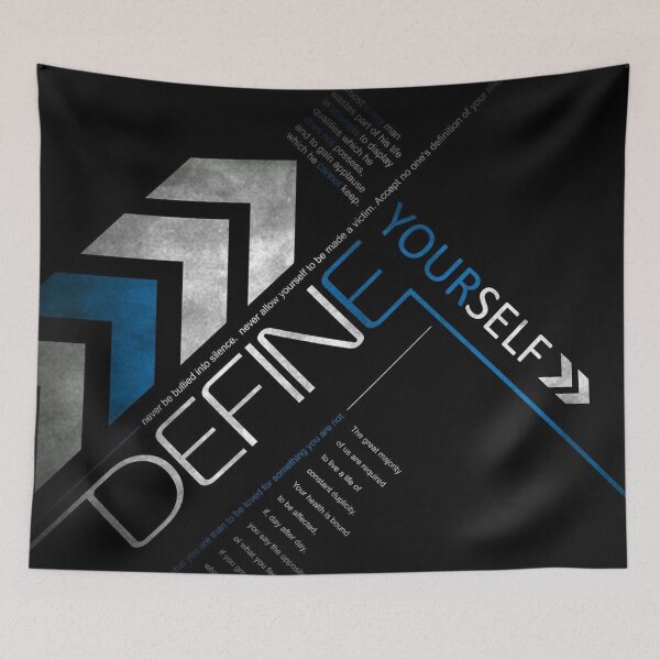 Item preview, Define Yourself - Motivational Minimalist Quote Art designed and sold by Midnight Nebula.