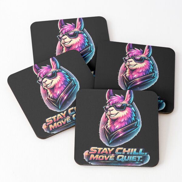 Item preview, Cool Llama Sunglasses Neon Art – Stay Chill Move Quiet Illustration designed and sold by anamul43.