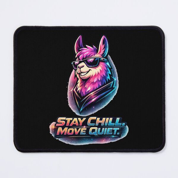 Item preview, Cool Llama Sunglasses Neon Art – Stay Chill Move Quiet Illustration designed and sold by anamul43.