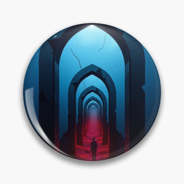 Item preview, Infinite Red Portal in Blue Gothic Arches designed and sold by StSDigs.