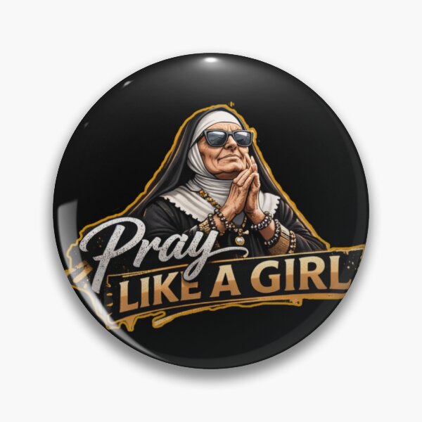 Item preview, Pray Like a Girl – Bold Urban Faith Retro Design designed and sold by Mosogoloso.