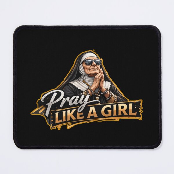 Item preview, Pray Like a Girl – Bold Urban Faith Retro Design designed and sold by Mosogoloso.