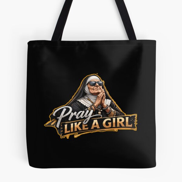 Item preview, Pray Like a Girl – Bold Urban Faith Retro Design designed and sold by Mosogoloso.