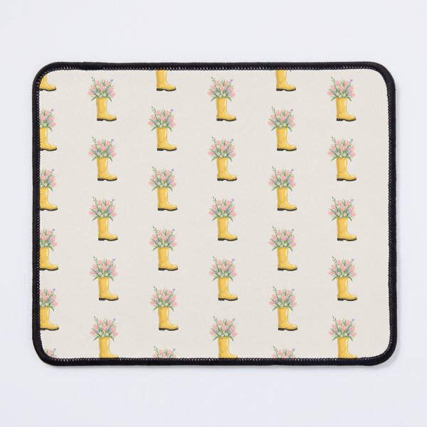 Item preview, Spring Tulips in Yellow Rain Boot – Cottagecore Floral Watercolor Illustration designed and sold by GiftsCreek.