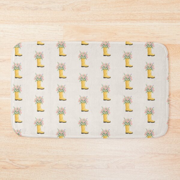 Item preview, Spring Tulips in Yellow Rain Boot – Cottagecore Floral Watercolor Illustration designed and sold by GiftsCreek.