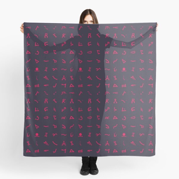 Chevron symbols texture style in Pink and Violet Scarf