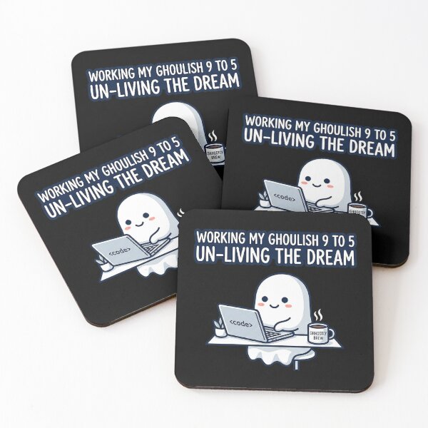 Item preview, Funny Ghost Working 9 to 5 – Un-living The Dream Office Humor designed and sold by R & K Fashions.