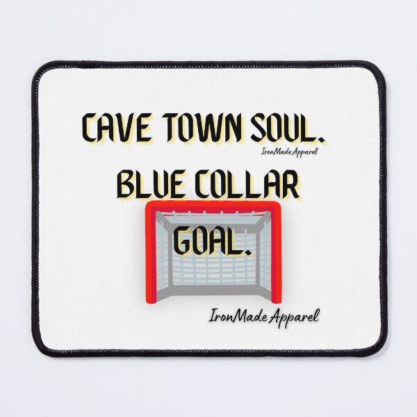 Item preview, Cave Town Soul Blue Collar Goal Shirt – Welder Mechanic Miner Construction Trucker Tee designed and sold by IronMade Apparel.