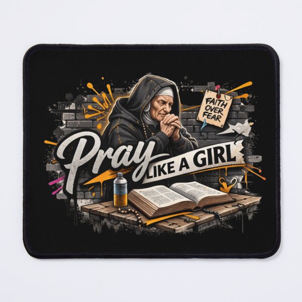 Item preview, Faith Over Fear Pray Like a Girl – Urban Grit Faith Design designed and sold by Mosogoloso.