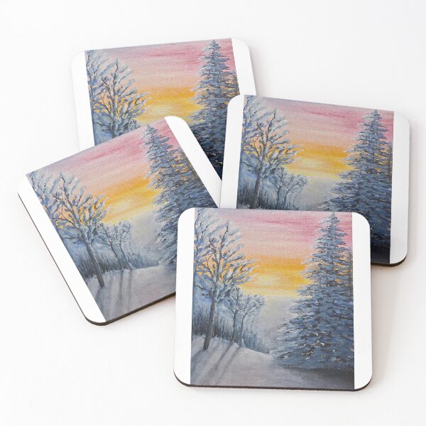 Item preview,  Warm Winter Sunset Landscape designed and sold by CoriAlexiArt.