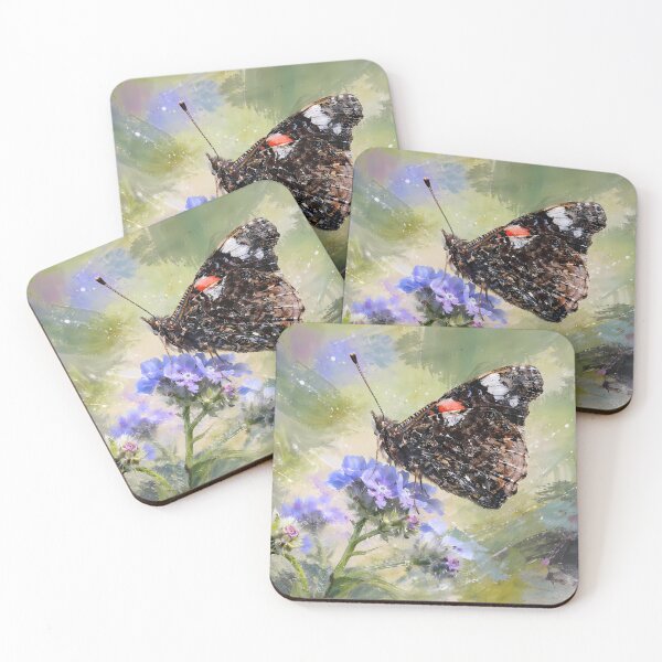 Item preview, Red Admiral on a Flower designed and sold by cuprum.