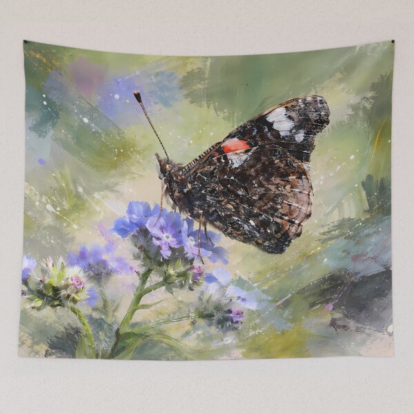 Item preview, Red Admiral on a Flower designed and sold by cuprum.