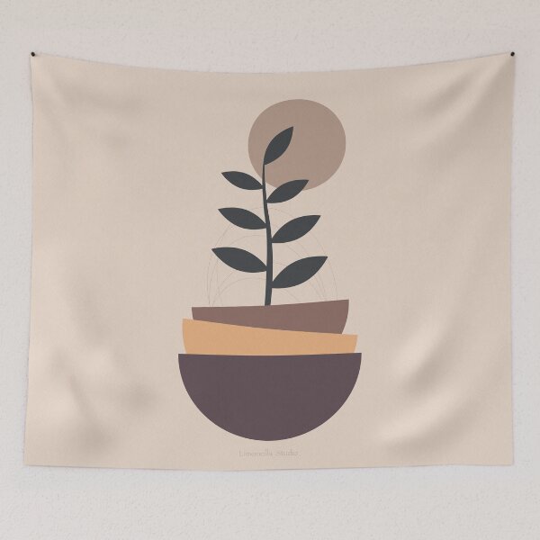 Item preview, Boho Mid Century Modern Art designed and sold by LimonellaStudio.