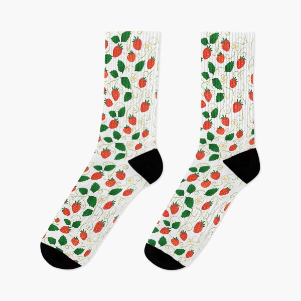 Item preview, Strawberry Vines – Retro Fruit Pattern designed and sold by tviyluv.