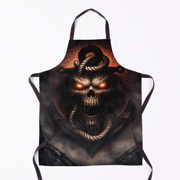 Item preview, Dark Skull Anchor , Fiery Eyes Gothic Pirate Illustration designed and sold by aminz4.