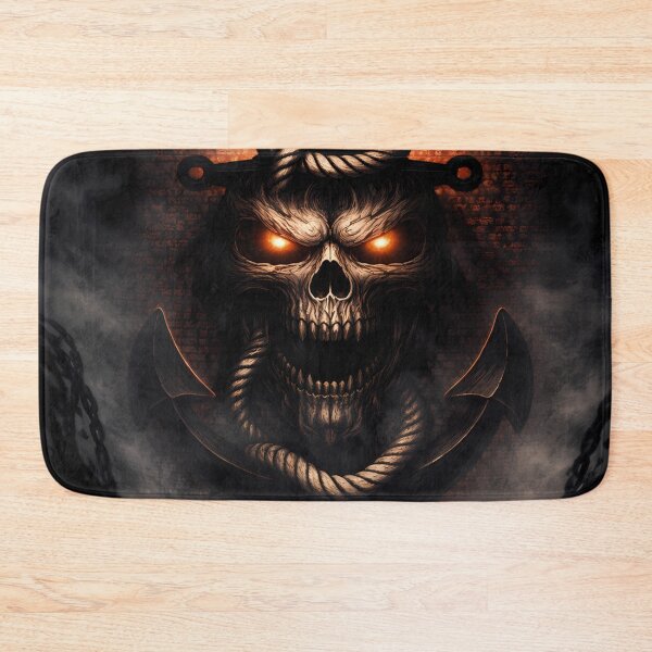 Item preview, Dark Skull Anchor , Fiery Eyes Gothic Pirate Illustration designed and sold by aminz4.