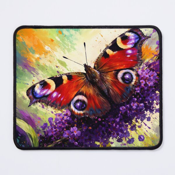 Item preview, Vibrant Peacock Butterfly on Flowers designed and sold by cuprum.