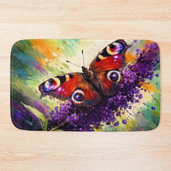 Item preview, Vibrant Peacock Butterfly on Flowers designed and sold by cuprum.