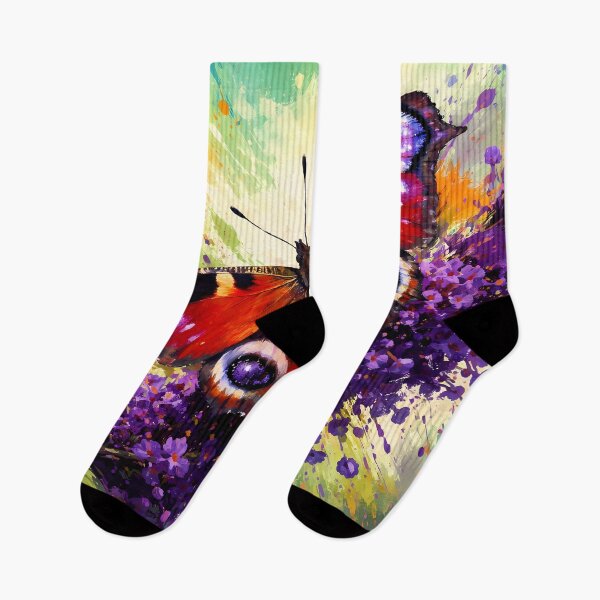 Item preview, Vibrant Peacock Butterfly on Flowers designed and sold by cuprum.