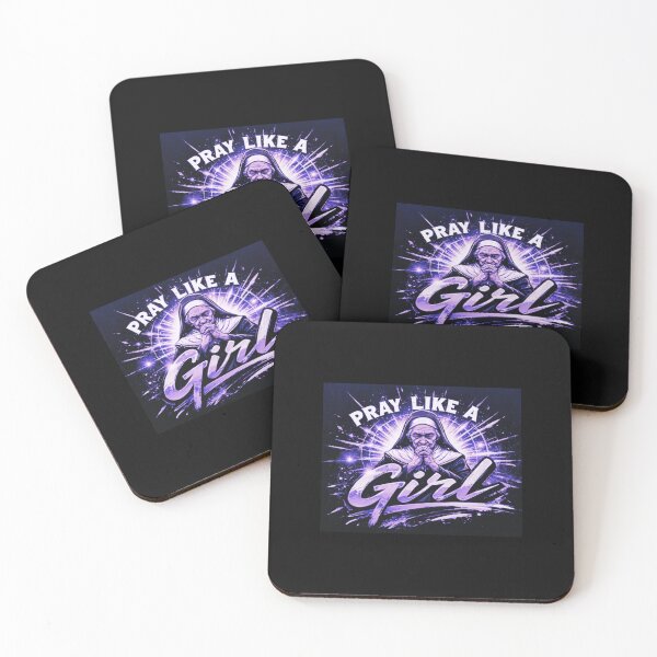 Item preview, Pray Like a Girl – Urban Vintage Faith Illustration designed and sold by Mosogoloso.