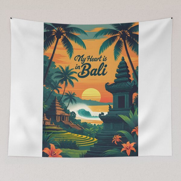Item preview, temple Bali tropical sunset indonesia travel beach vibes summer sea  designed and sold by MapSoul.