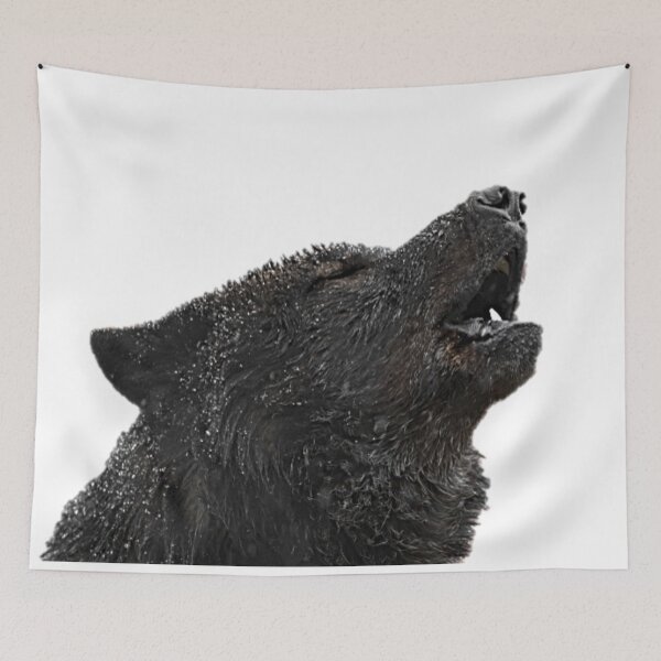 Item preview, Beautiful Howling Black Wolf Design designed and sold by NoxLand.