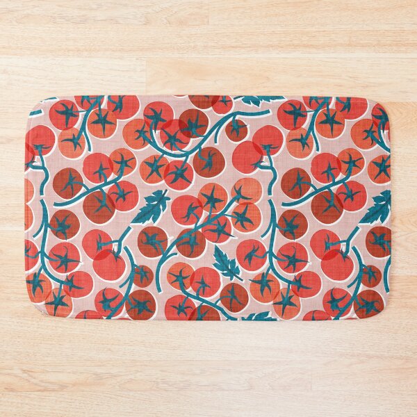 Item preview, Tomato vine picnic - pink background all red and orange tomatoes designed and sold by SelmaCardoso.