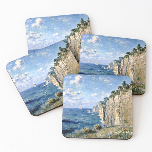 Item preview, Cliff at Fécamp: Rugged Normandy Coastal Cliffs Overlooking the Sea designed and sold by artdesignsnow.