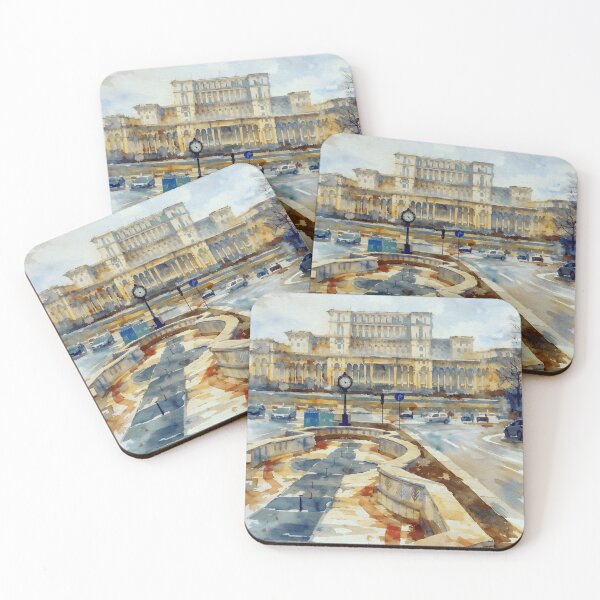 Item preview, Bucharest Parliament Palace Watercolor designed and sold by caracatita75.